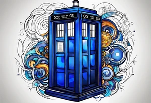 Doctor who tardis tattoo idea