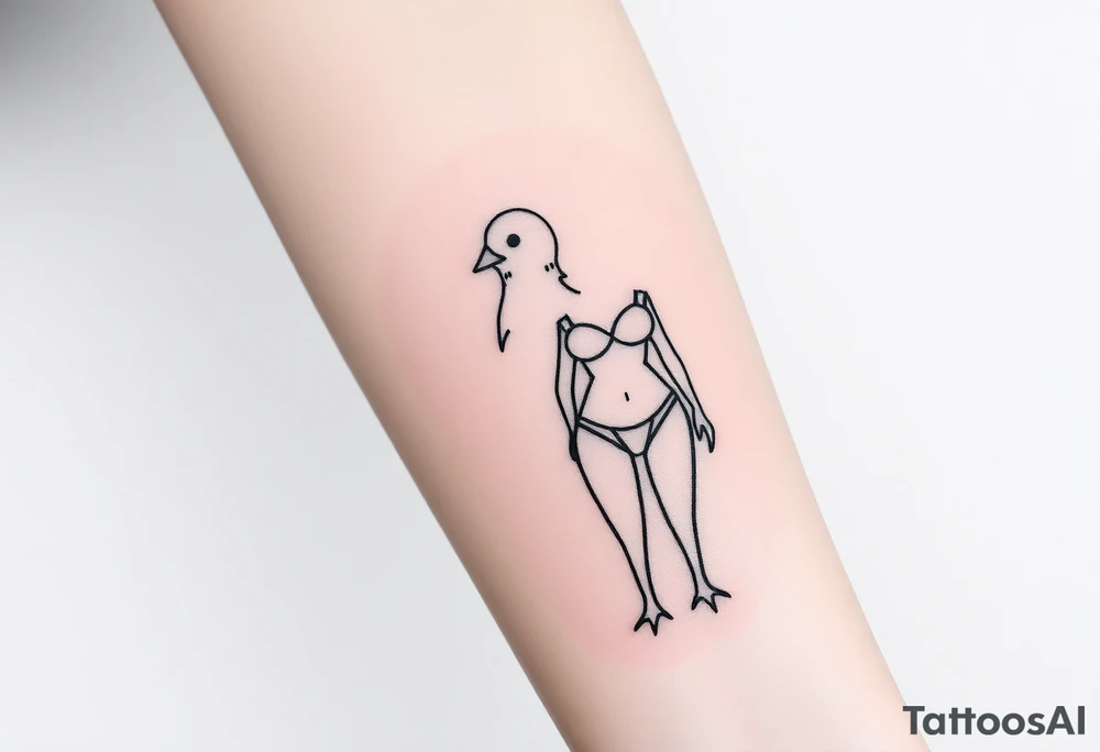Lowered hololden commodore and chick in bikini tattoo idea