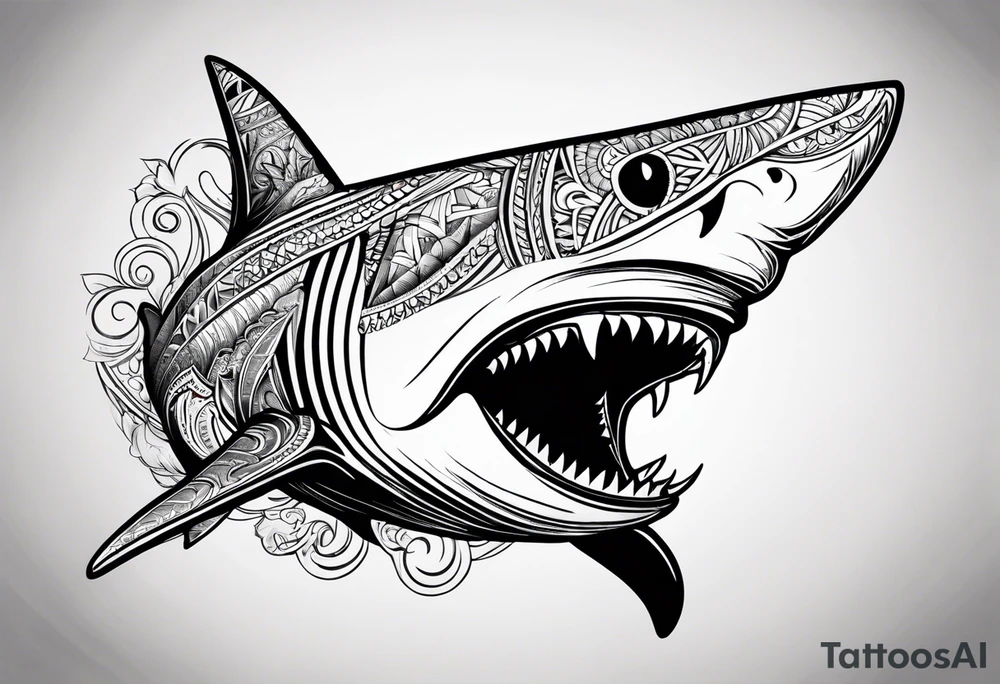 Moari shark tooth tattoo idea