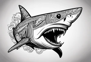 Moari shark tooth tattoo idea