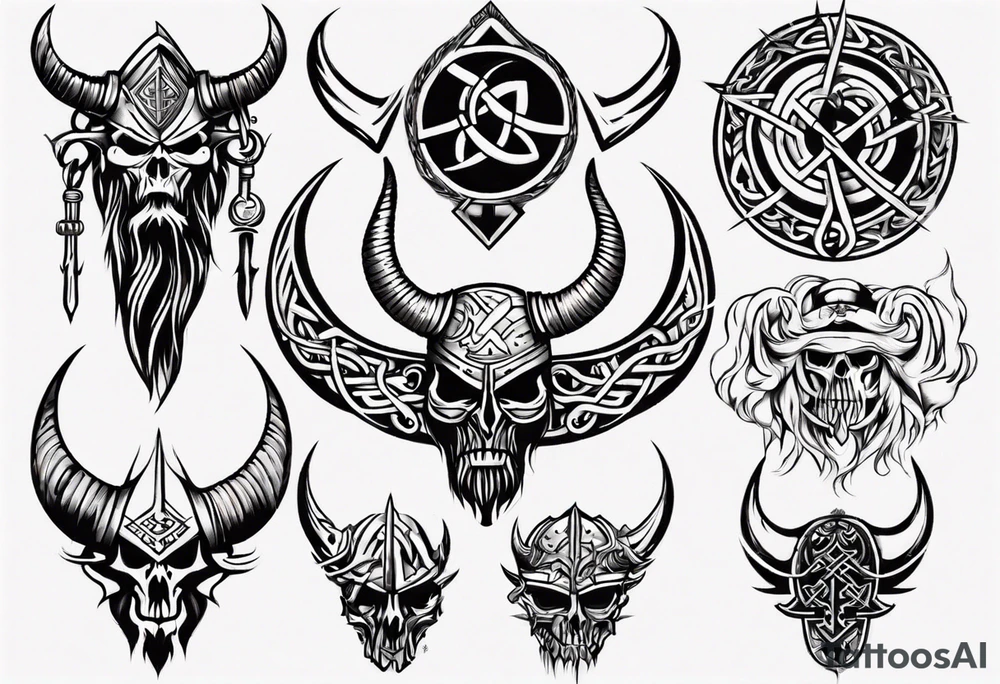 Viking symbols tattoo idea