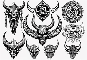 Viking symbols tattoo idea