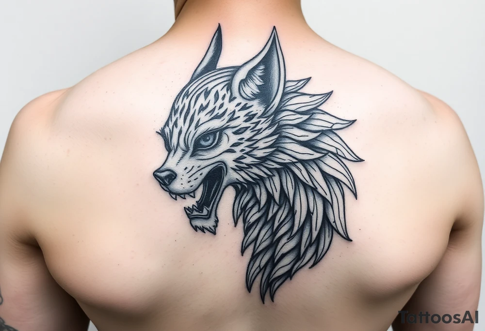 Freya nordycka bogini piękny tatuaż skrzydła klatka piersiowa pomysł tattoo idea