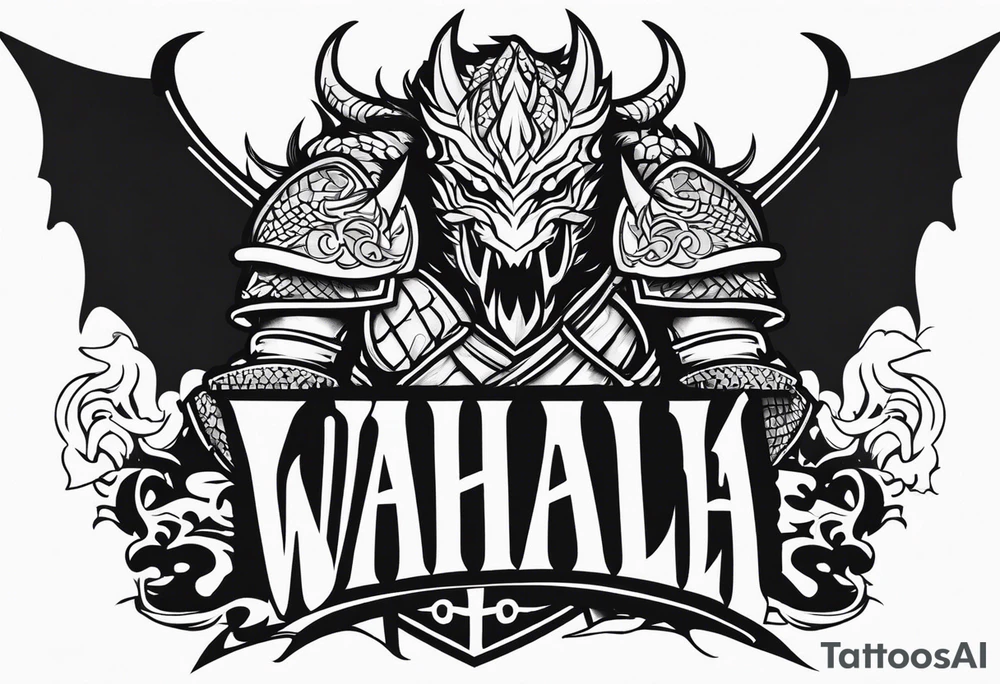 Valhalla  warrior soldier  Sword axe
 Dragon tattoo idea