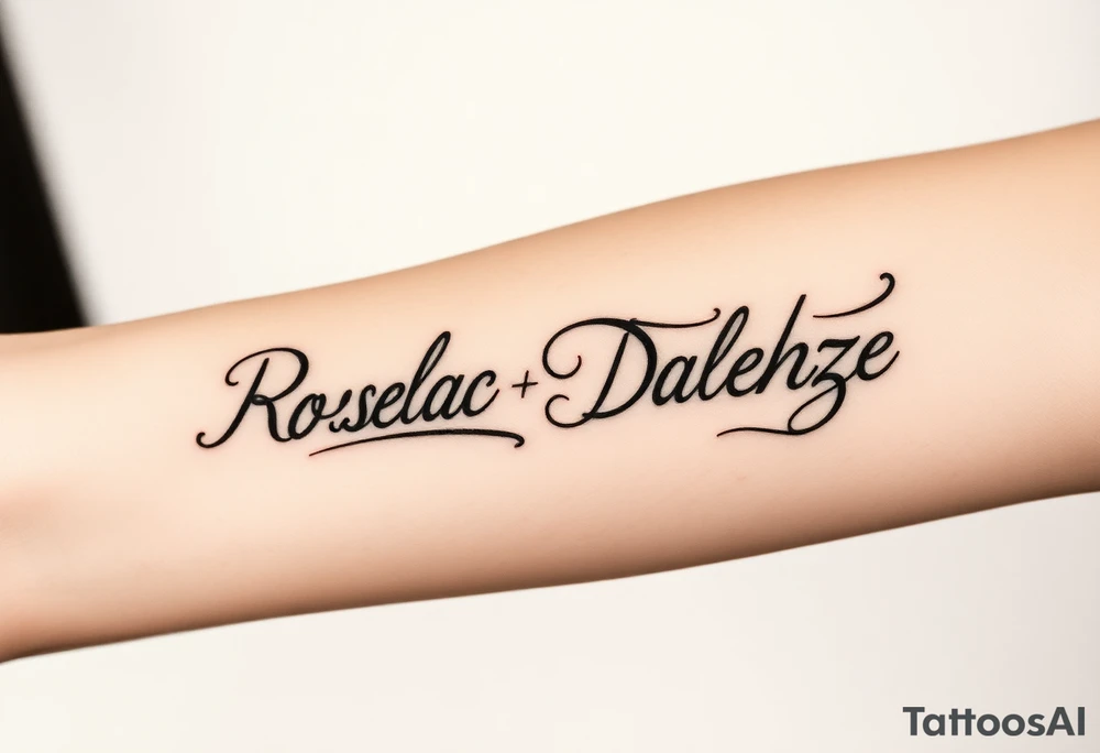 Combine the names rosela dashi and thellenze for a tattoo tattoo idea
