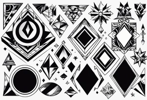 Variety of mirrors flash sheet tattoo idea