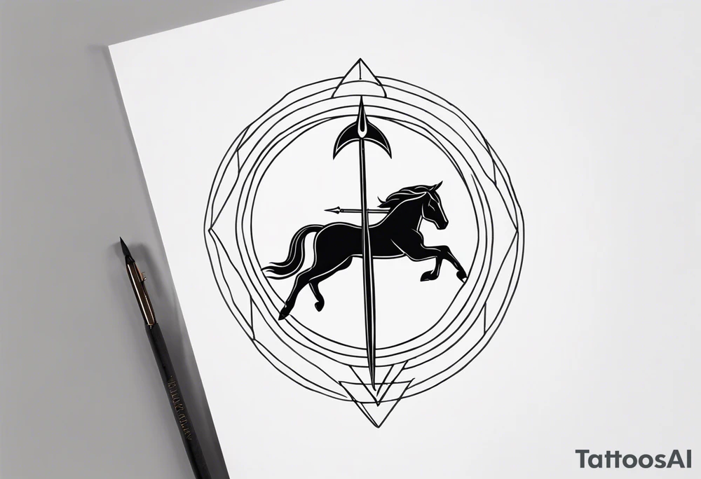 Little tatoo Sagittarius tattoo idea
