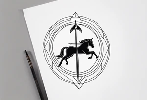 Little tatoo Sagittarius tattoo idea
