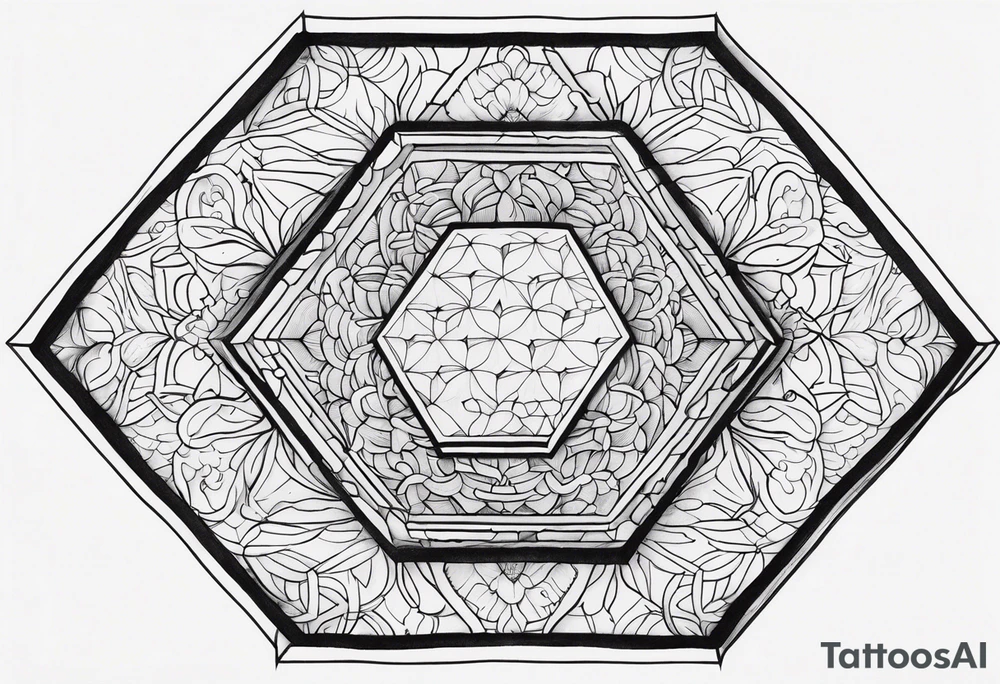 scales hexagons tattoo idea