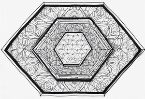 scales hexagons tattoo idea