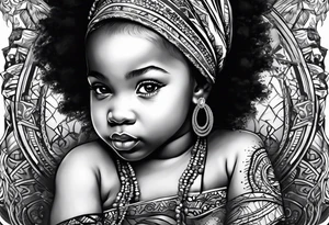 First time mom, Africa America baby girl named My'Liah tattoo idea