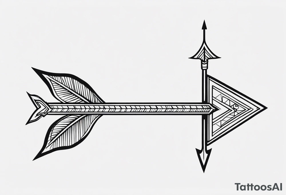 Vertical Arrow tattoo idea