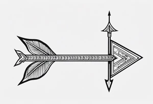 Vertical Arrow tattoo idea