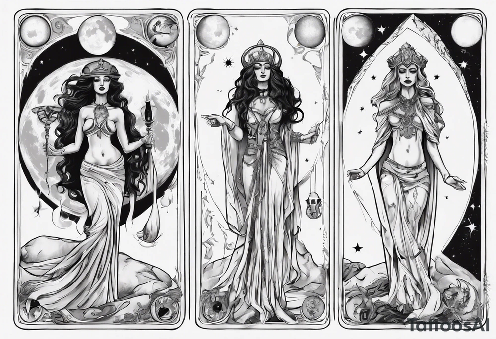The High Priestesses and the moon. TArot. tattoo idea The High Priestesses and the moon. TArot. tattoo idea