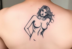 Naked lady tattoo idea