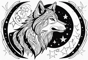 wolf stars tattoo idea