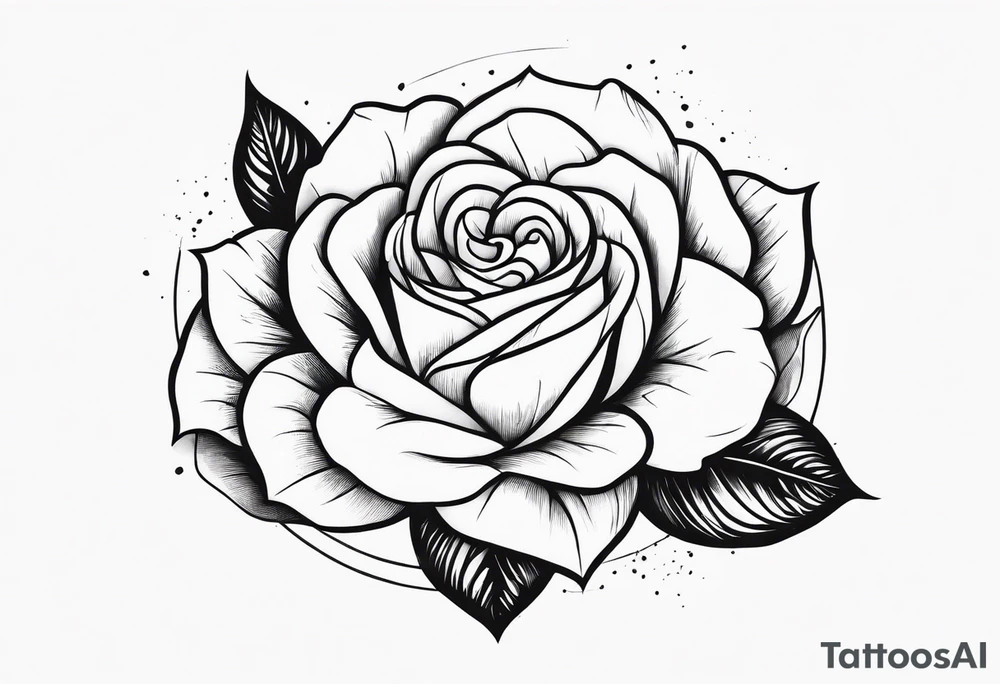 Rosa name with heart for black and white tattoo tattoo idea
