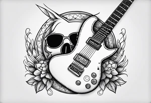 Cricket, Guitar, Running tattoo idea