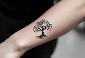 tree of life tattoo that spans across forearm tattoo idea