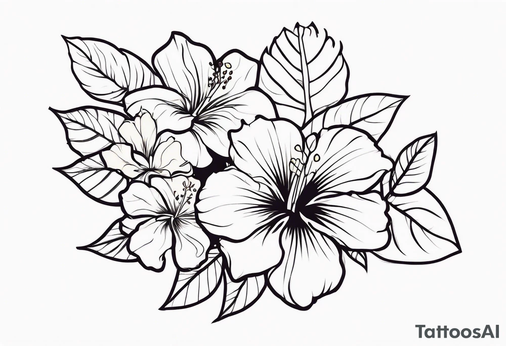 vines hibisco tattoo idea