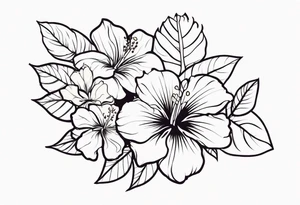 vines hibisco tattoo idea