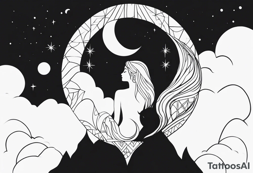 Sol e lua juntos tattoo idea