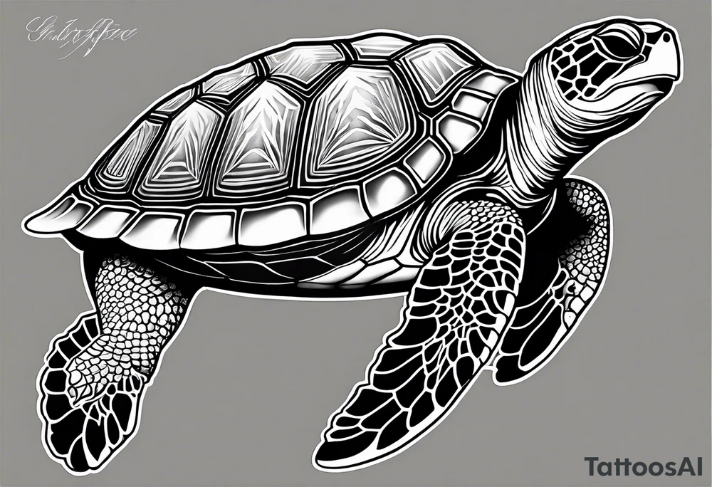Sea turtle tattoo idea