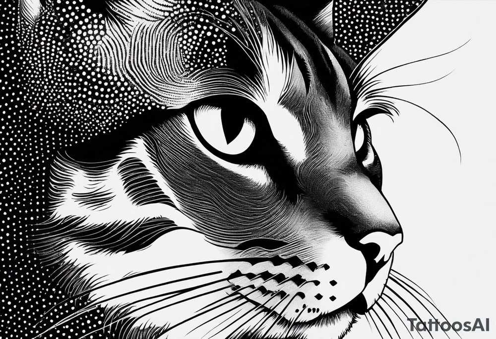 Evil cat tattoo idea