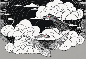 ukiyoe, cloud, hands tattoo idea