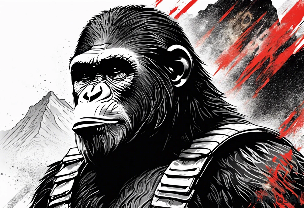 Caesar from the movie planet of the apes tattoo idea