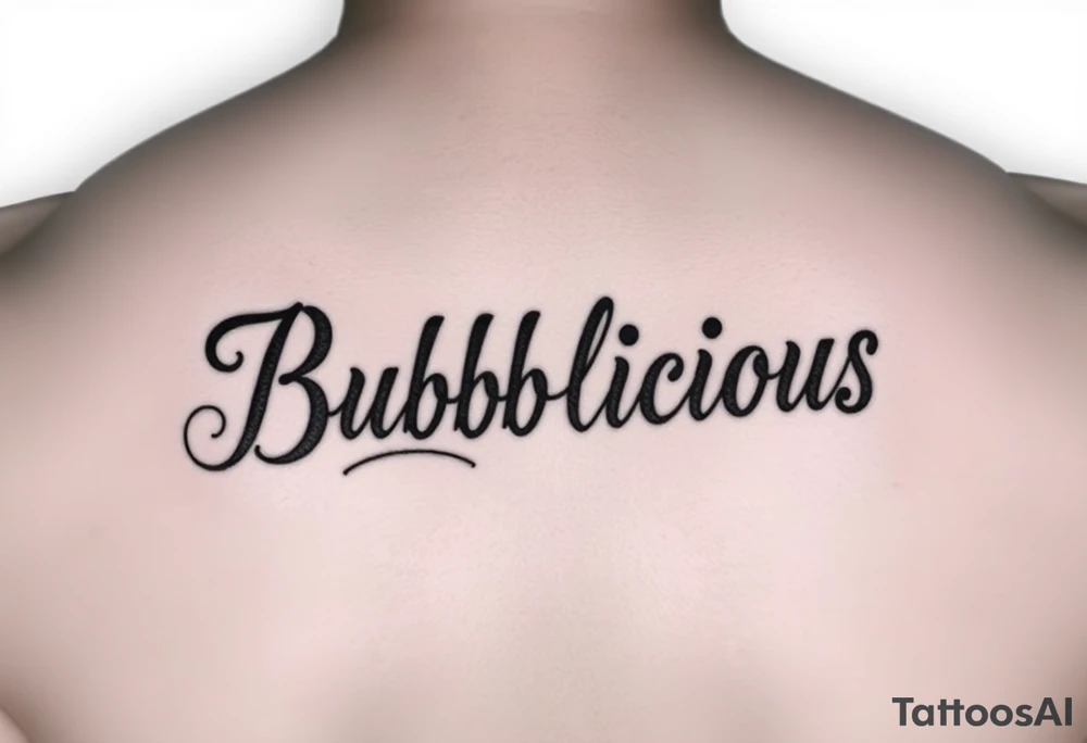 (KeezY MadE) Bubblicious style word tattoo idea