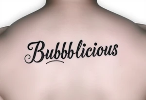 (KeezY MadE) Bubblicious style word tattoo idea