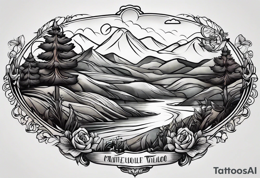 Rolling hills tattoo idea
