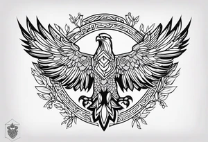 Slavic eagle tattoo idea
