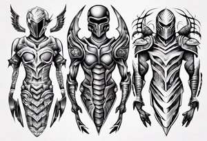 Body armor tattoo idea