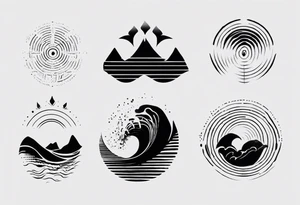 God is in the soundwaves, clean, small tattoo idea