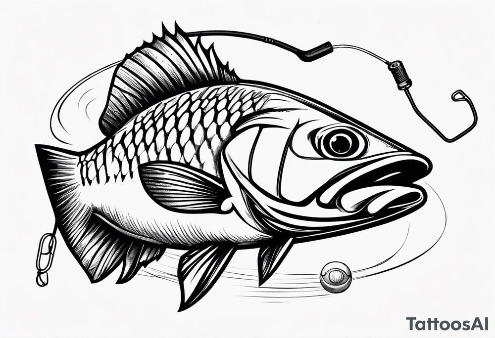 Fishing rod and fifa soccer referee tattoo idea