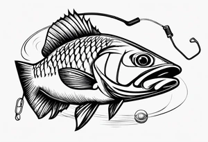 Fishing rod and fifa soccer referee tattoo idea