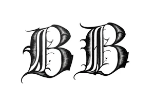 The letters "BB", with the letters overlapping, make it look artsy tattoo idea