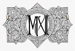 MCCXVIII roman numerals tattoo idea