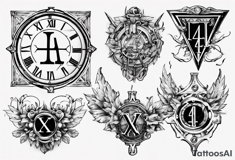 Roman numeral 4 tattoo idea