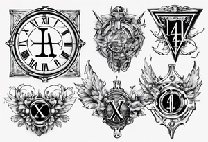 Roman numeral 4 tattoo idea