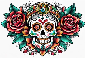 Mexico day of dead tattoo idea