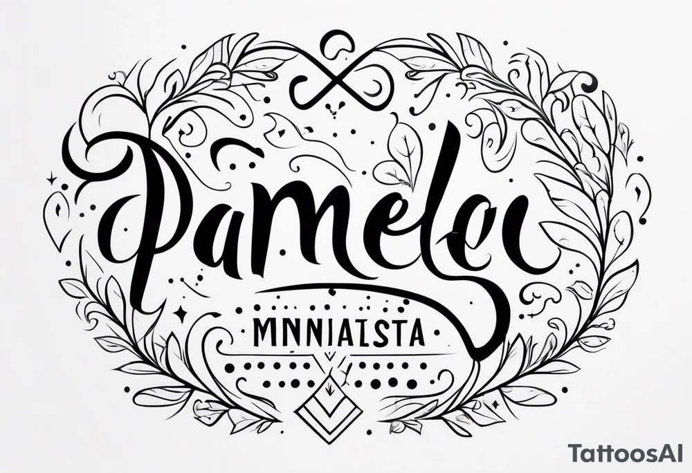 Pamela minimalista tattoo idea