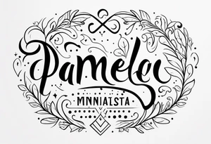 Pamela minimalista tattoo idea