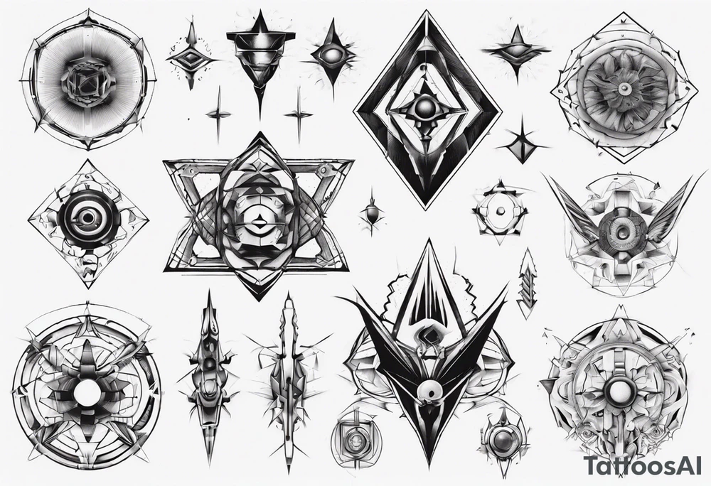 Geometrical symmetry tattoo idea