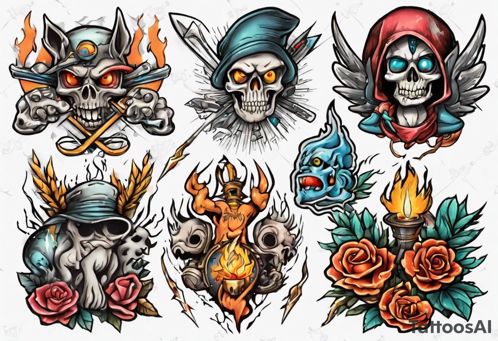 1980 cartoon compilation tattoo idea