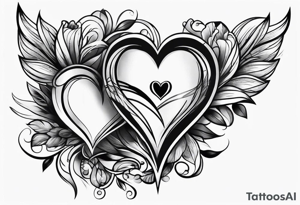 inner arm hearts tattoo idea