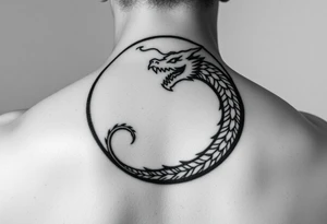 a circle formed by a dragon tattoo idea