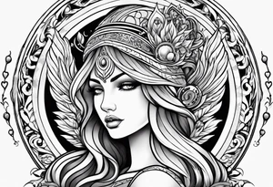 Virgo, ruling planet and element tattoo idea